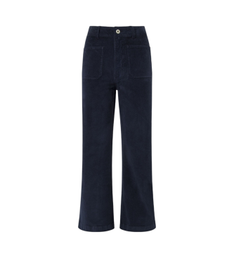 Pepe Jeans Manchesterbyxor med vid passform Celia navy