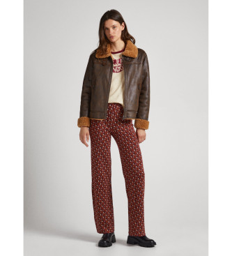 Pepe Jeans Maroon Elle trousers