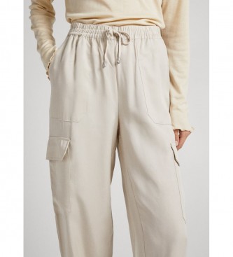 Pepe Jeans Felisa Cargo-Hose off-white