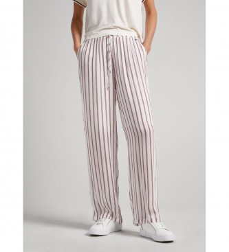 Pepe Jeans Gabina białe spodnie od piżamy