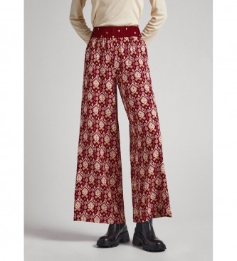 Pepe Jeans Spodnie od piżamy Galya bordowe