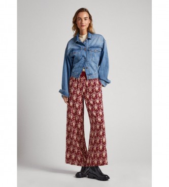Pepe Jeans Spodnie od piżamy Galya bordowe