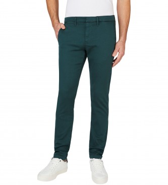 Pepe Jeans Zielone spodnie James