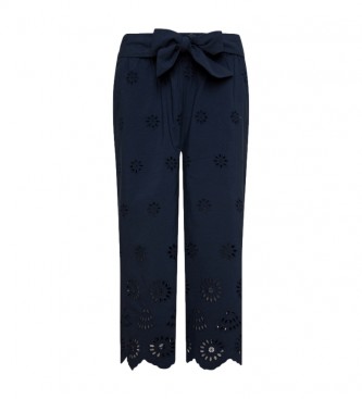 Pepe Jeans Pantaloni Lulu con fiocco blu scuro