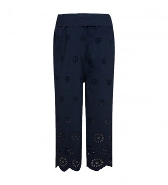 Pepe Jeans Pantaloni Lulu con fiocco blu scuro