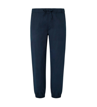 Pepe Jeans Pantaloni eleganti con risvolto blu scuro