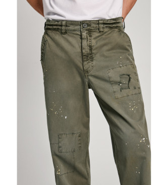 Pepe Jeans Pantaln Relaxed Distressed verde