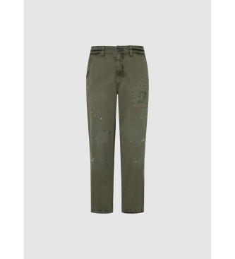 Pepe Jeans Pantaln Relaxed Distressed verde