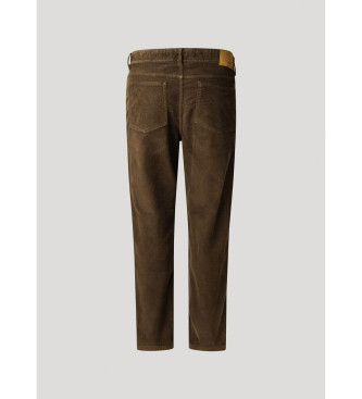 Pepe Jeans Pantalon slim  5 poches en velours ctel marron