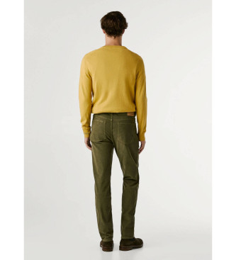 Pepe Jeans Pantalon slim 5 poches velours ctel vert
