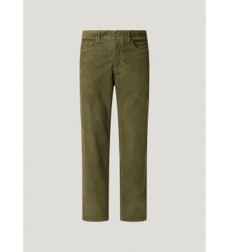 Pepe Jeans Pantalon slim 5 poches velours ctel vert