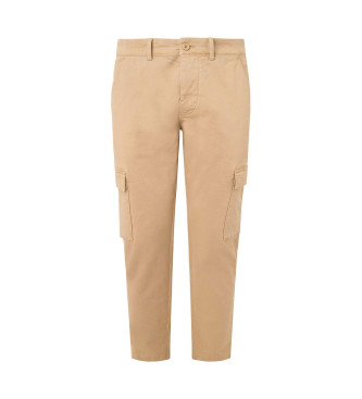 Pepe Jeans Beige tunna cargobyxor
