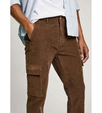 Pepe Jeans Slim Cargo-bukser i fljl, brune