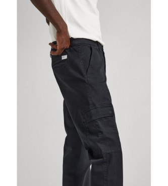Pepe Jeans Pantalon cargo slim noir