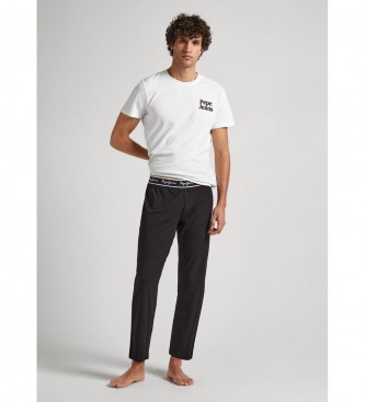 Pepe Jeans Enobarvne hlače črne barve