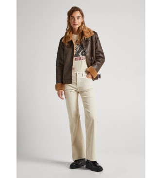 Pepe Jeans Spodnie Willa off-white