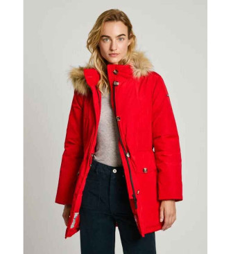 Pepe Jeans Parka matelass impermable rouge