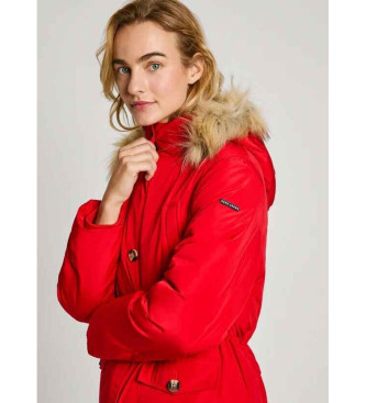 Pepe Jeans Parka matelass impermable rouge