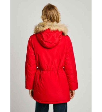 Pepe Jeans Parka matelass impermable rouge