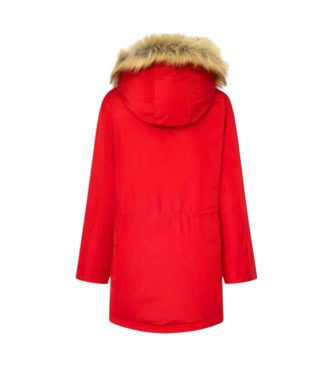 Pepe Jeans Parka matelass impermable rouge