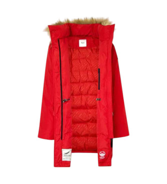 Pepe Jeans Parka matelass impermable rouge