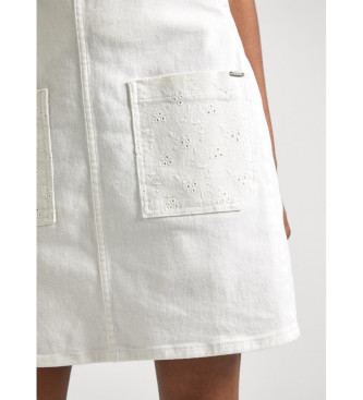 Pepe Jeans Vesta overall med haklapp vit