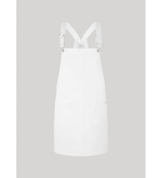 Pepe Jeans Vesta overall med haklapp vit