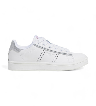 Pepe Jeans Zapatillas de Piel Player Glow blanco