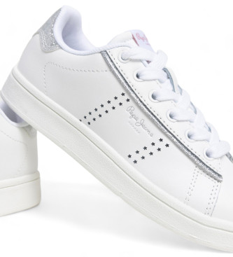 Pepe Jeans Zapatillas de Piel Player Glow blanco