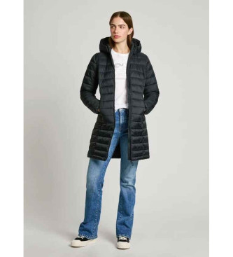 Pepe Jeans Czarna kurtka Ammy Long