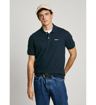 Pepe Jeans Polo blu navy essenziale a contrasto