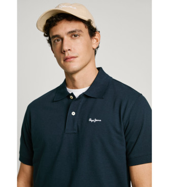 Pepe Jeans Polo blu navy essenziale a contrasto