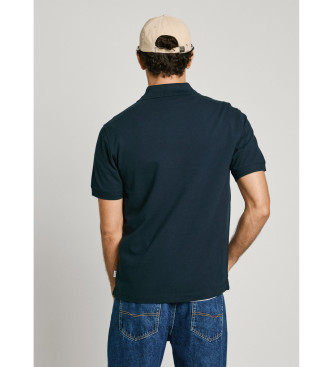 Pepe Jeans Polo blu navy essenziale a contrasto