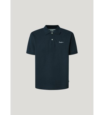 Pepe Jeans Polo blu navy essenziale a contrasto