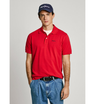 Pepe Jeans Polo Essential Contrast vermelho