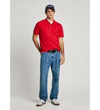 Pepe Jeans Polo Essential Contrast vermelho