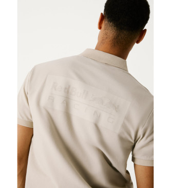 Red Bull Racing x Pepe Jeans Polo in piqu beige stampato sul retro