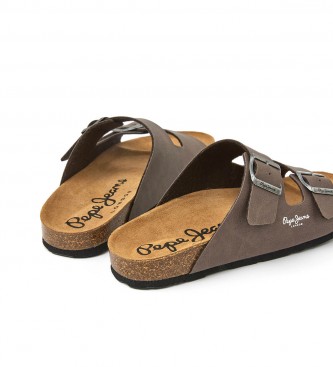 Pepe Jeans Brown Double Chicago Anatomical Sandals