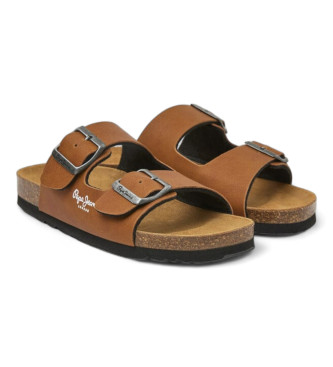 Pepe Jeans Sandlias Anatmicas Double Kansas Castanho