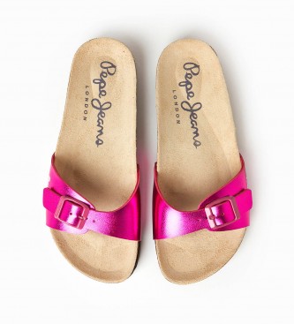 Pepe Jeans Anatomske kovinske sandale Oban roza