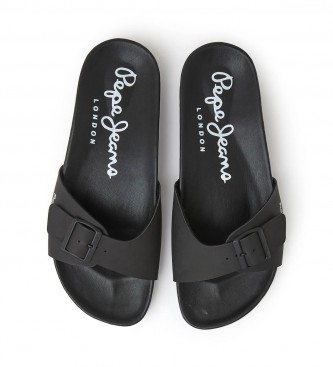 Pepe Jeans Royal Single anatomische sandalen zwart