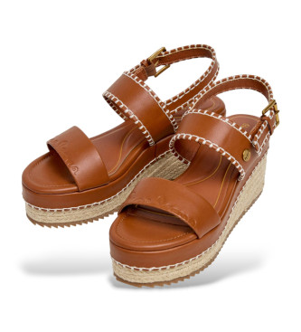 Pepe Jeans Sandales Billie Log marron