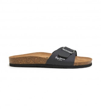 Pepe Jeans Sandales Bio Single Kansas noir