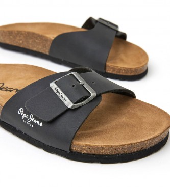 Pepe Jeans Sandales Bio Single Kansas noir