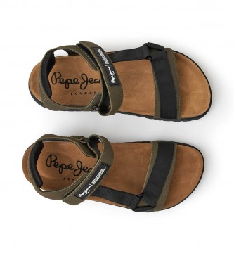 Pepe Jeans Anatomic Leather Sandals Mix Cork green