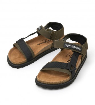 Pepe Jeans Anatomic Leather Sandals Mix Cork green