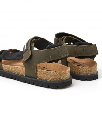 Pepe Jeans Anatomic Leather Sandals Mix Cork green