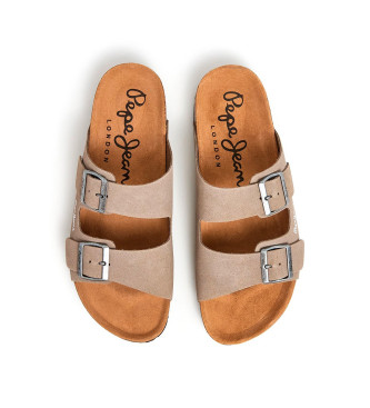 Pepe Jeans Beige Bio Leather Sandals