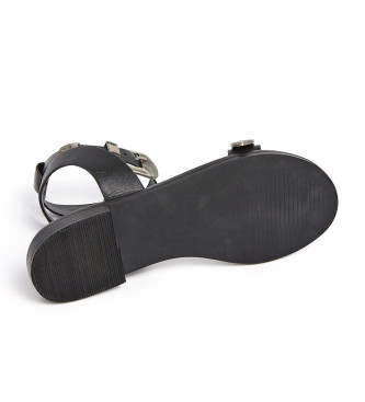 Pepe Jeans Mady Rock Leather Sandals black