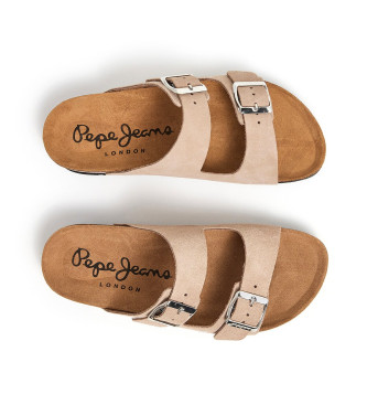 Pepe Jeans Beige Oban-sandaler i lder